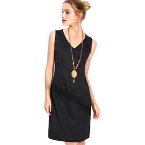 Cabi Dress 3341 Edie A-line High Waist V-neck Black Ponte Knit Women’s Size XS